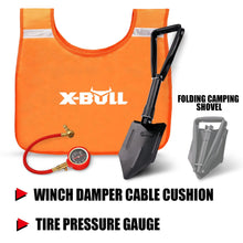 Load image into Gallery viewer, X-BULL Winch Accessories Kit 11Pcs 4x4 Off-Road Recovery Kit Includes 18000LBS Recovery Tow Strap + 3/4&#39;&#39; D-Ring Shackles + Shackle Hitch Receiver + 8 Ton Snatch Block + 2&#39;&#39;Trailer Hitch Lock + Folding Survival Shovel + Winch Dampener + Tire Deflator for
