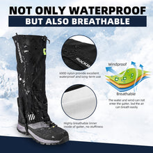 Load image into Gallery viewer, ROCKBROS Leg Gaiters for Hiking Waterproof Leg Gaiter for Skiing Walking Snow Boot Gaiters Tear Resistant Adjustable Gaiters
