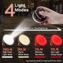 Load image into Gallery viewer, ZCOINS 2 Pack Camping Lights Lanterns, USB Rechargeable LED Tent Light with Magnetic Base, 4 Modes with Hook, Portable Waterproof Outdoor Camping Lantern for Hiking, Fishing, Emergency
