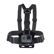 Load image into Gallery viewer, Amazon Basics Adjustable Chest Mount Harness for GoPro Camera (Compatible with GoPro Hero Series), Black
